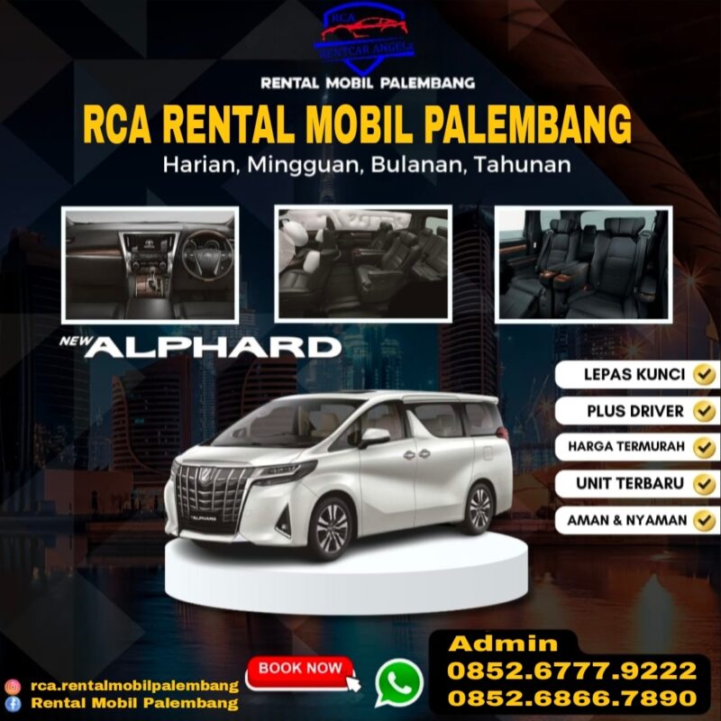 Rental Mobil murah terpercaya Pilihan Tepat Bersama RCA sebagai salah satu rental mobil di kota besar di Sumatera Selatan, memiliki mobilitas yang tinggi, baik untuk keperluan bisnis, wisata, maupun acara keluarga.