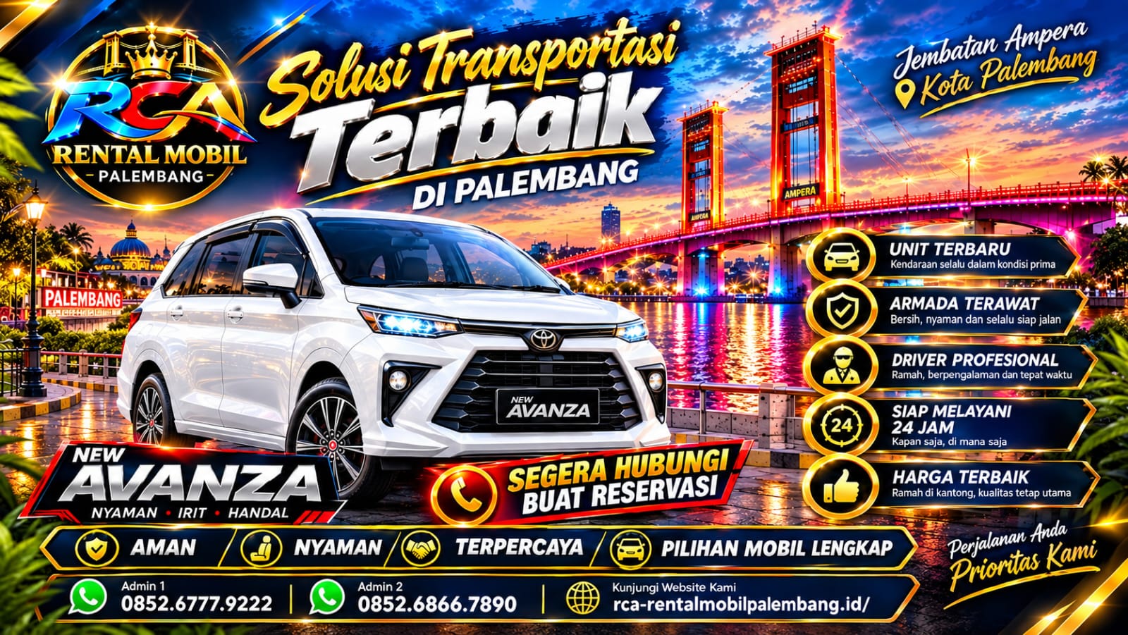 Foto New Avanza untuk armada RCA Rental Mobil Palembang