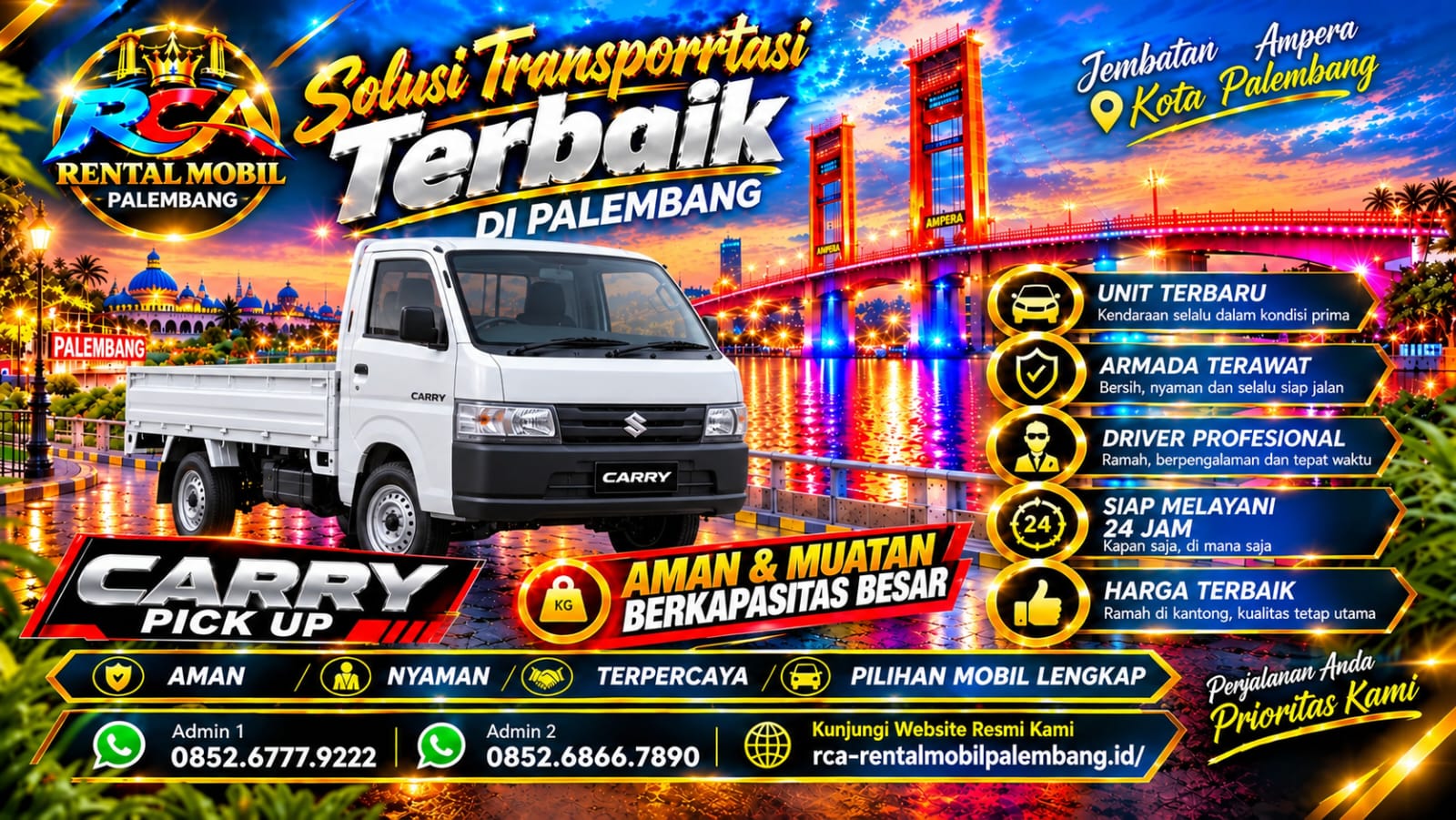 Foto Carry Pick-UP untuk armada RCA Rental Mobil Palembang