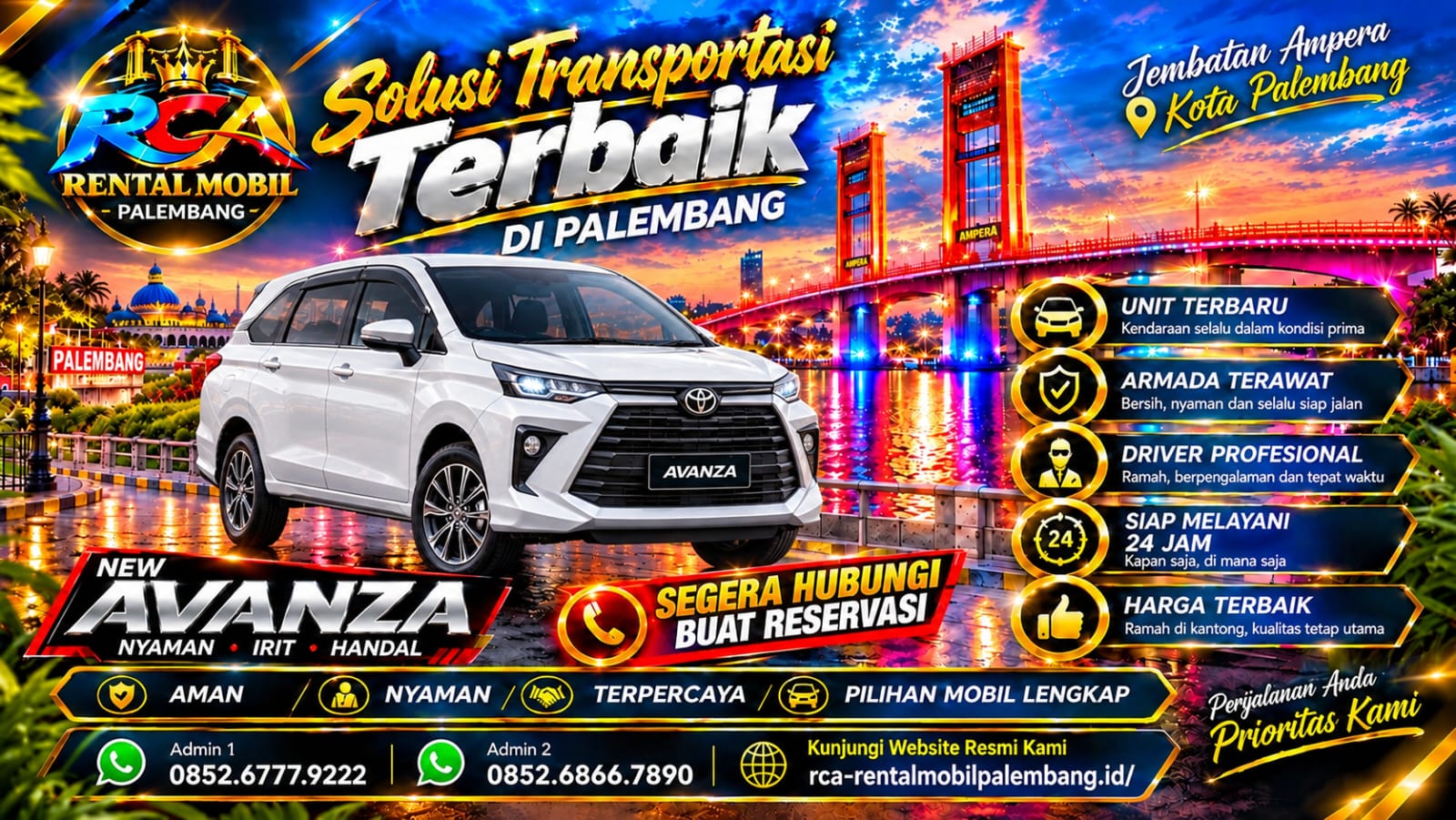 Foto New Avanza untuk armada RCA Rental Mobil Palembang