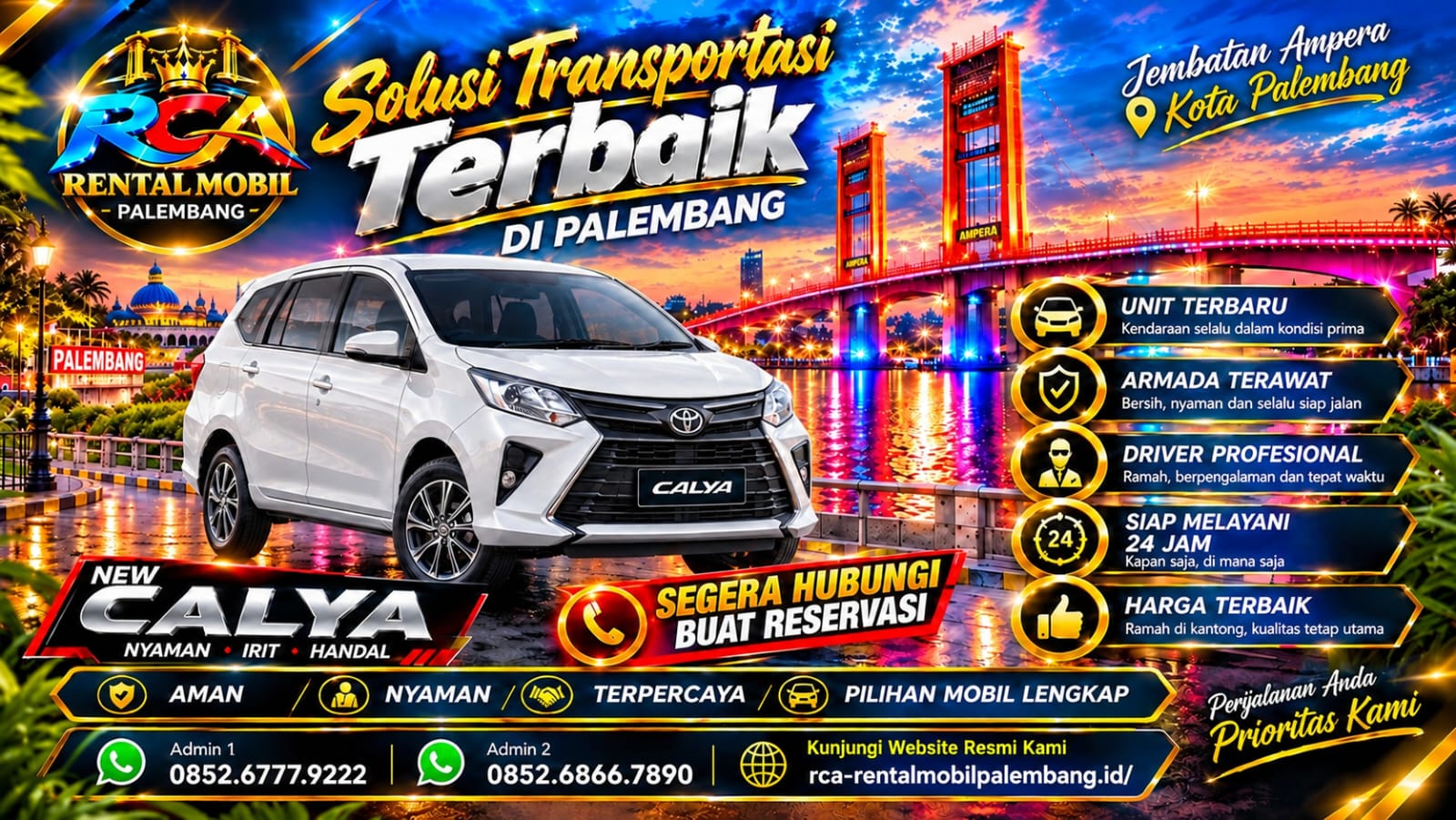 Foto New Calya untuk armada RCA Rental Mobil Palembang