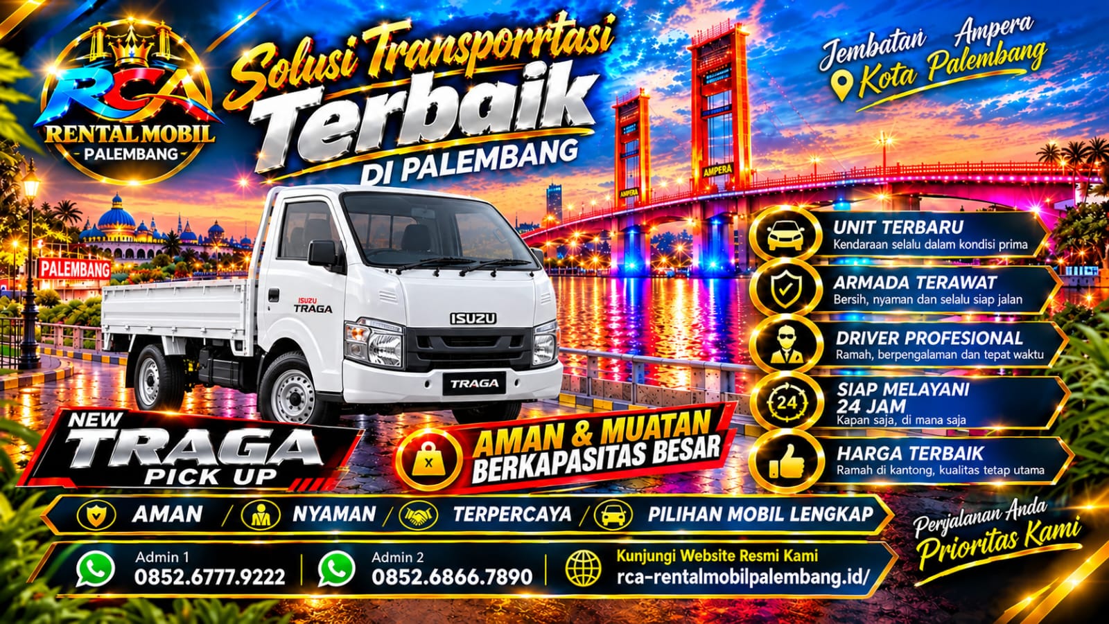 Foto Traga Pick-UP untuk armada RCA Rental Mobil Palembang
